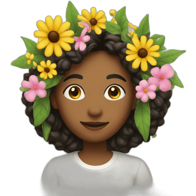 people with flowers emoji