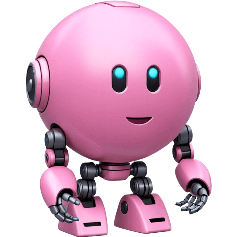 pink 3d robotic earth  emoji