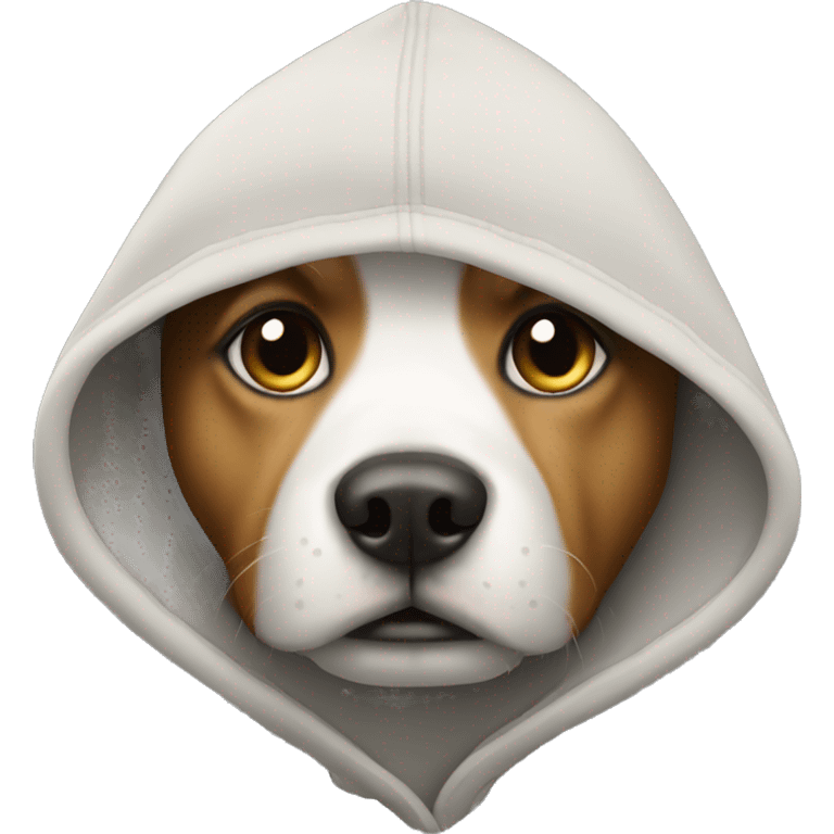 Dog with hoodie emoji