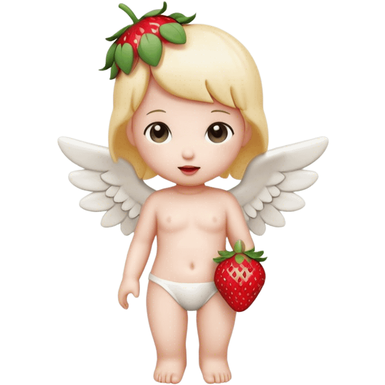 sonny angel with strawberry emoji