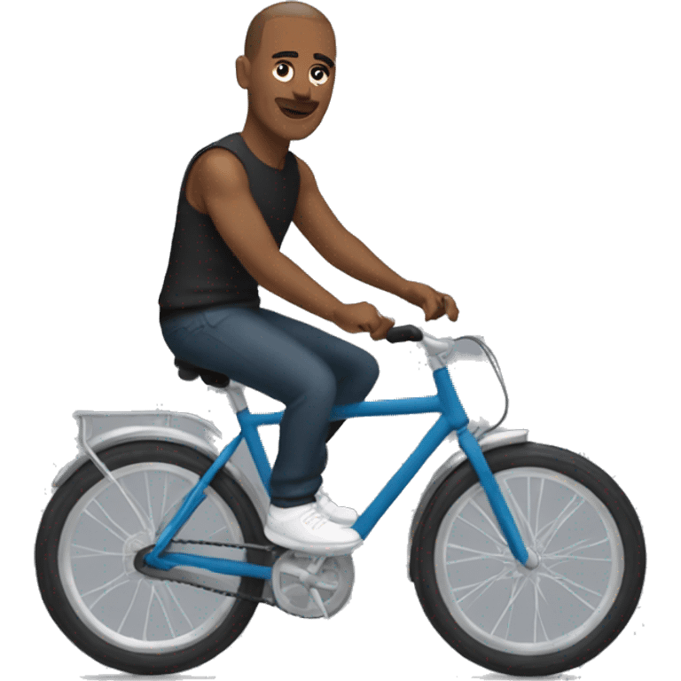 Dwayne sur un vélo  emoji