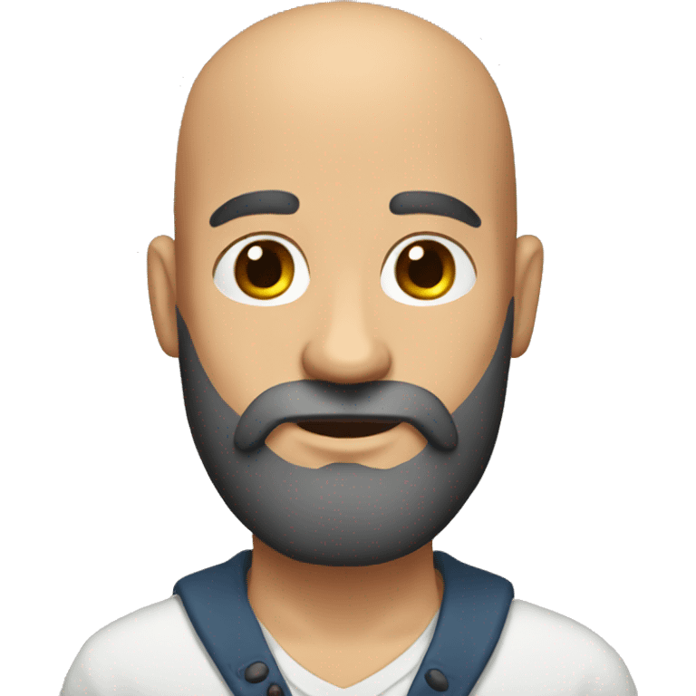 a bald man with a long beard emoji