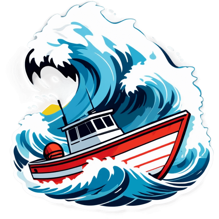 boat in storm emoji