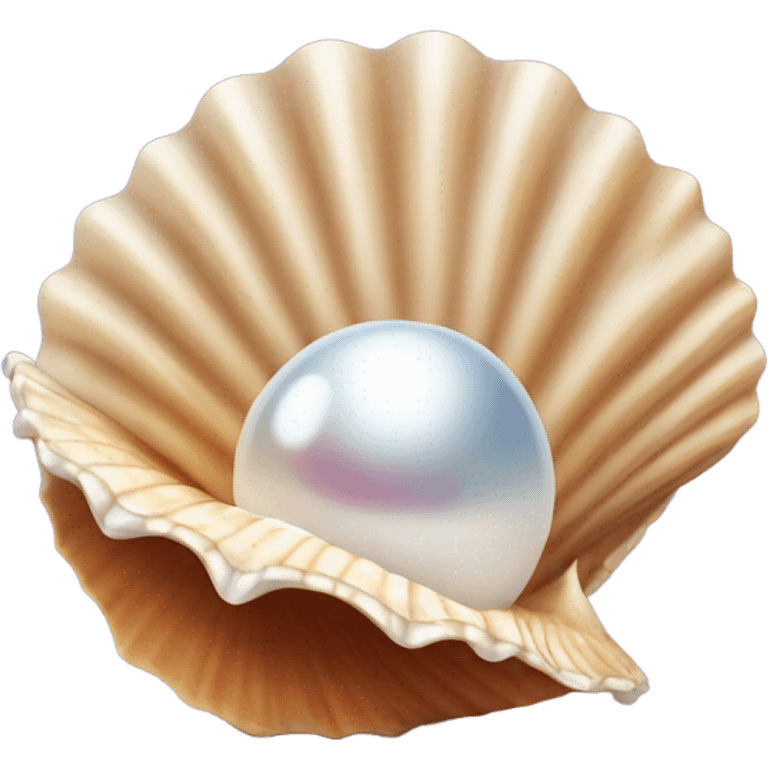 open seashell with a pearl inside emoji