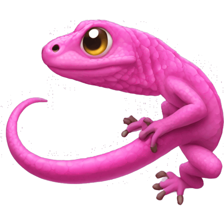 pink slimy Lizard  emoji