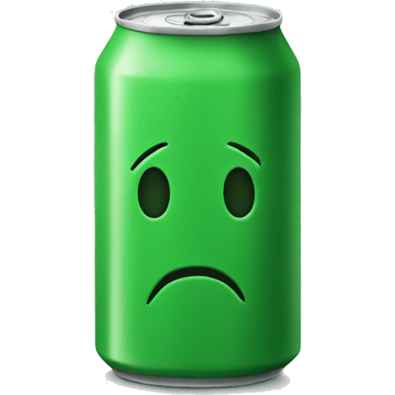 a green can. no face emoji