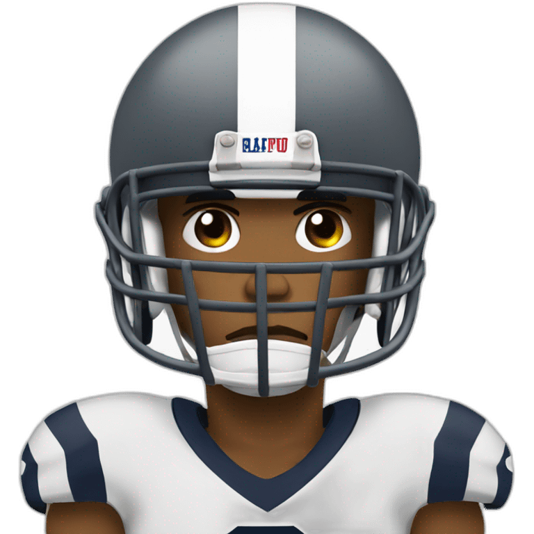 american football player sad face emoji