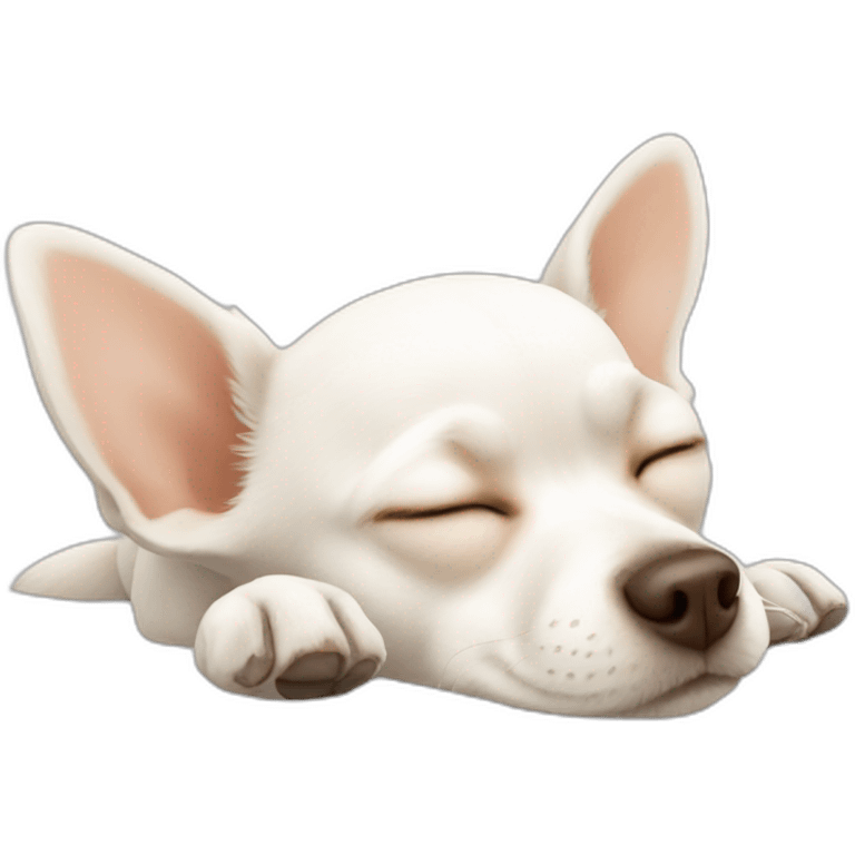 sleeping white chihuahua emoji