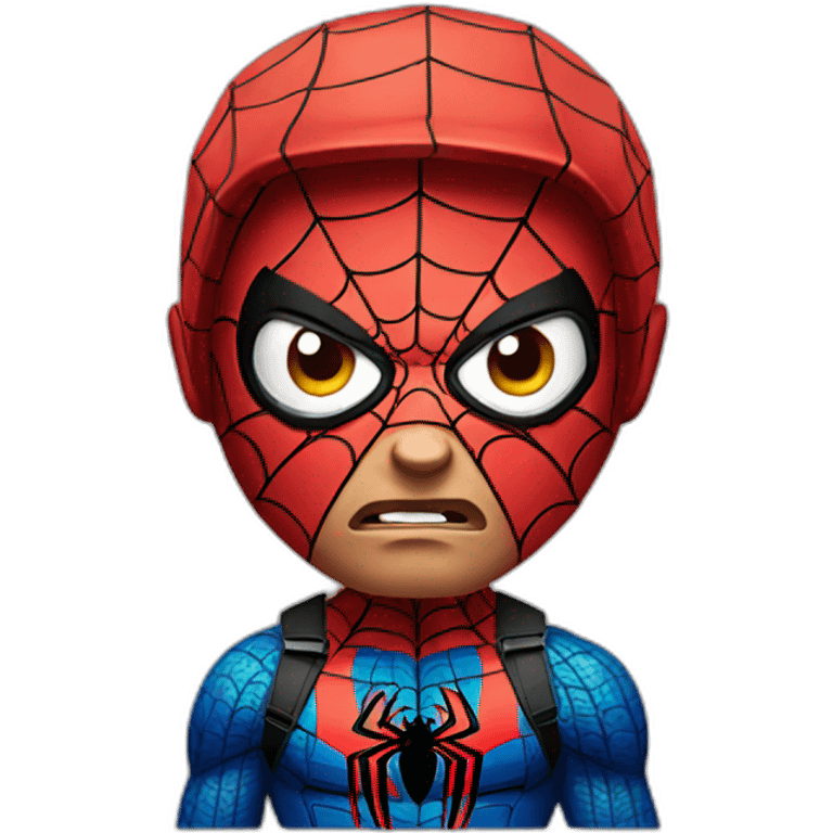 Angry spiderman emoji