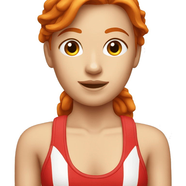 Female redhead lifeguard emoji