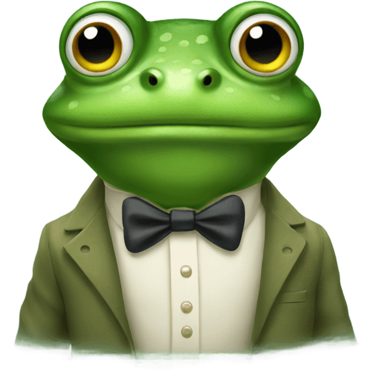 Curious snob frog emoji