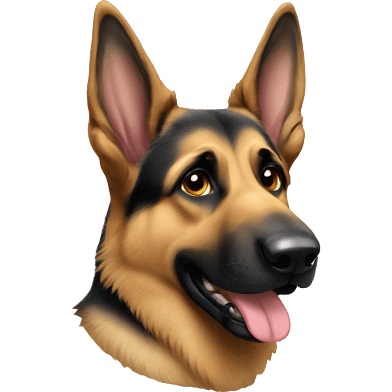 German shepherd with one ear down  emoji