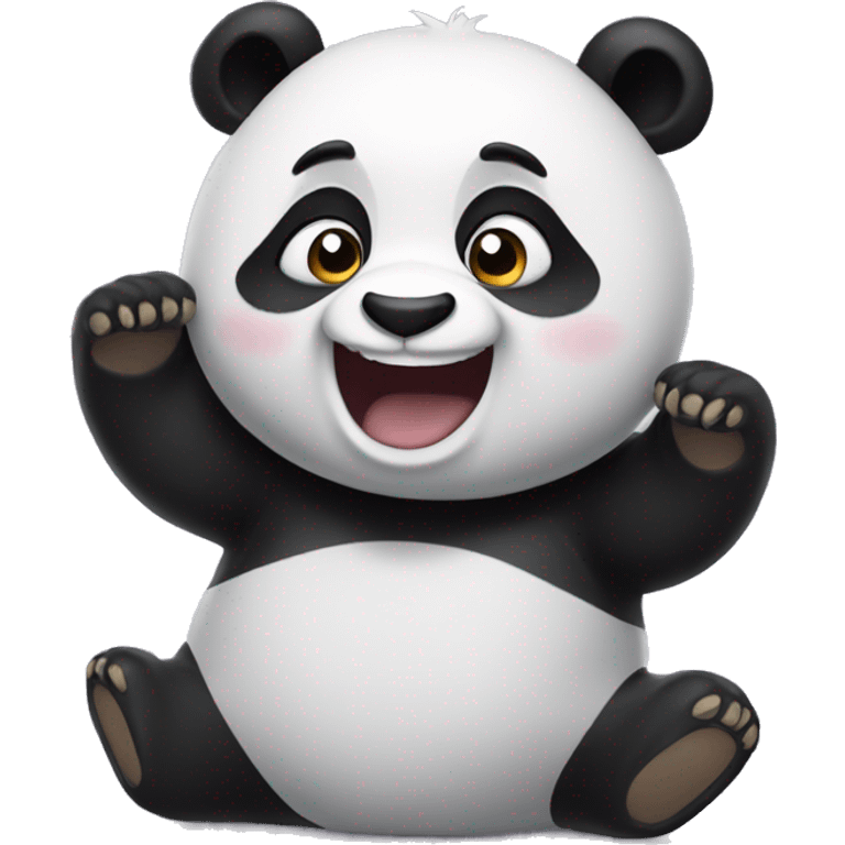 panda hyped happy emoji