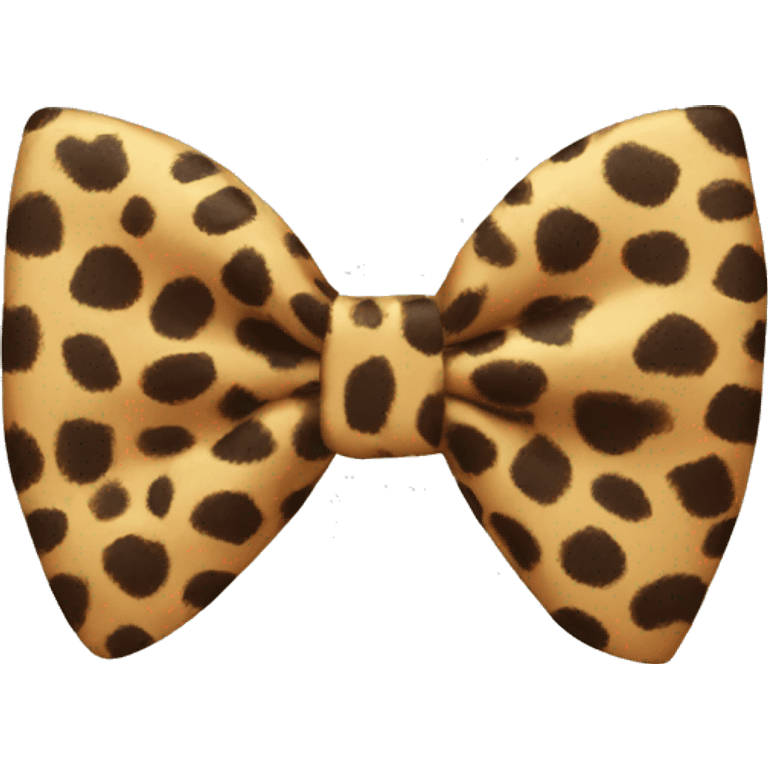 Cheetah print bow emoji