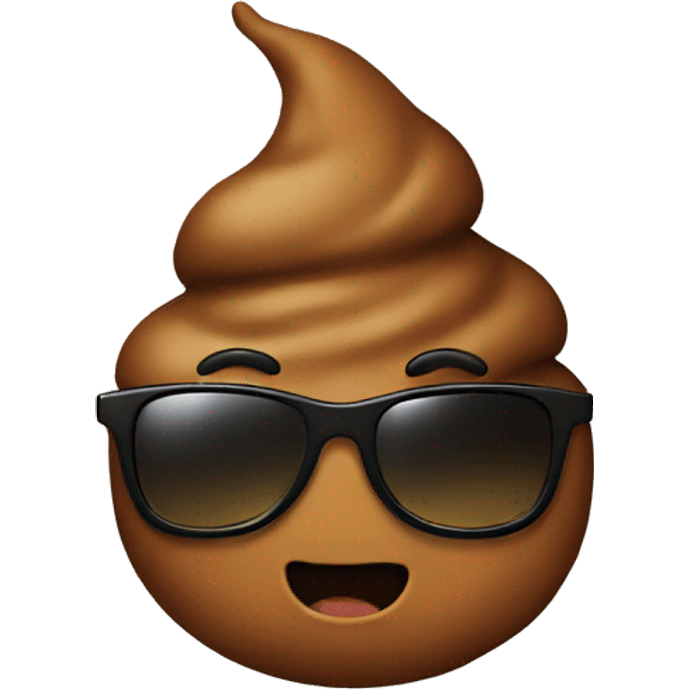 Poop with sunglasses emoji