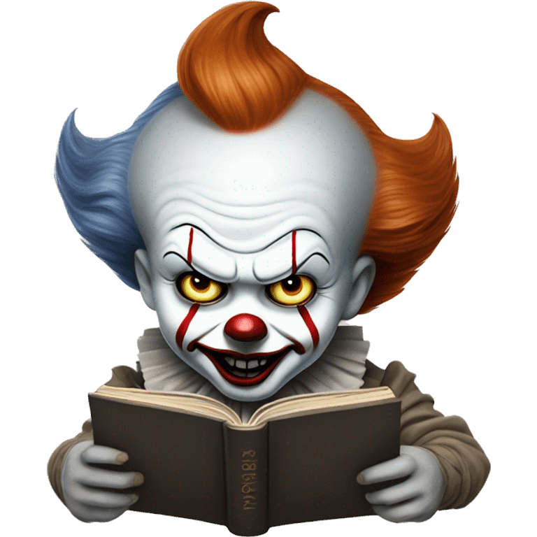 Pennywise reeding a book emoji