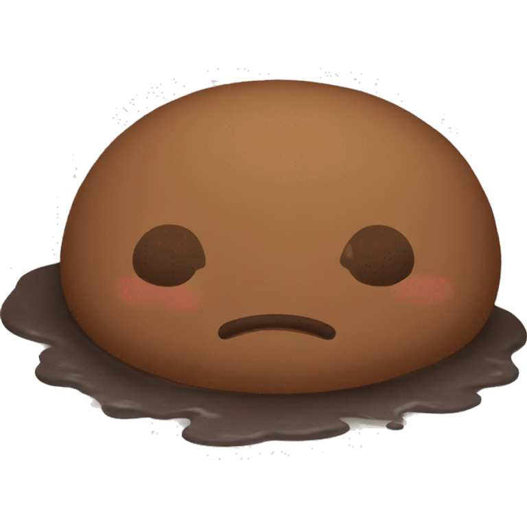 sleepy brown puddle emoji