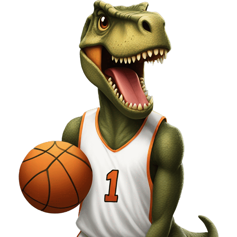 trex holding bascketball emoji