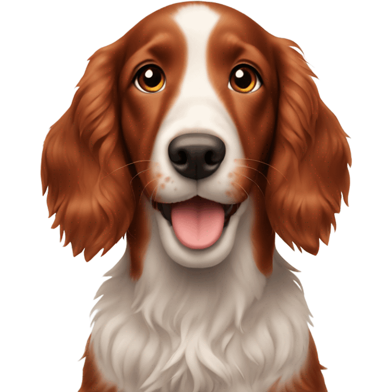 A happy red setter puppy dog  emoji