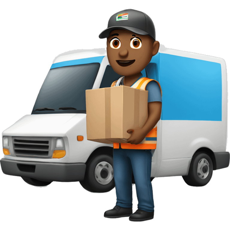 Amazon delivery driver with mexican skin tone emoji