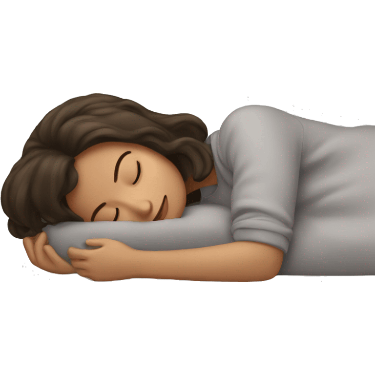 Brunette girl sleeping emoji