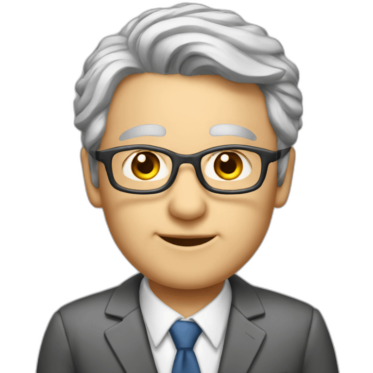 School reunion orientalwith grey hair teacher emoji