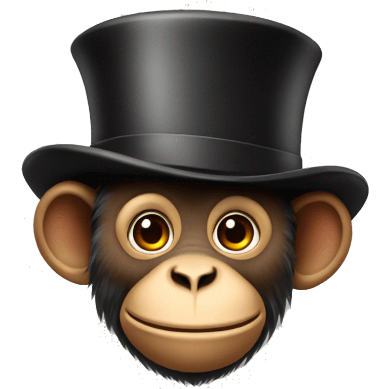 Monkey with a tophat emoji