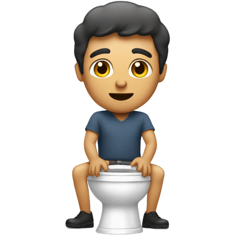 a man sitting on a toilet emoji