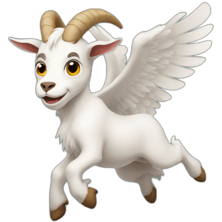 Flying goat emoji