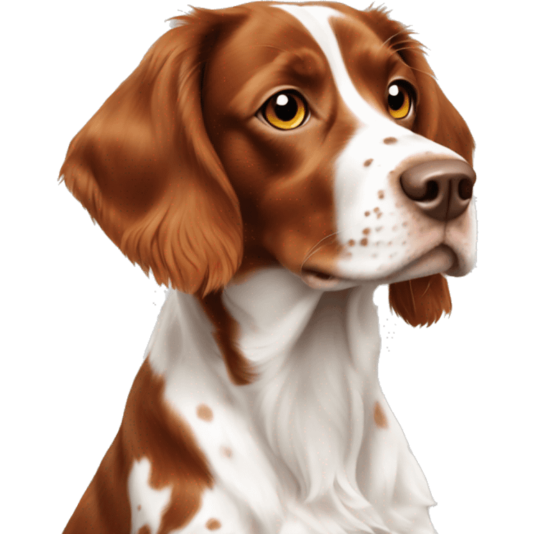 Brittany spaniel with spots emoji