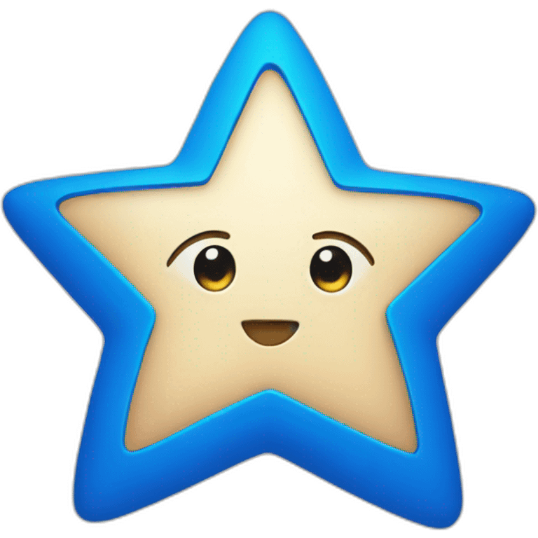 blue star face emoji emoji