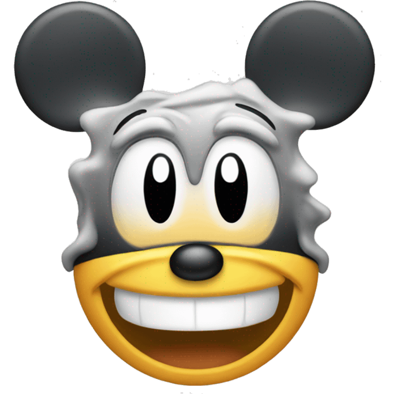 Mickey Mouse sweating emoji