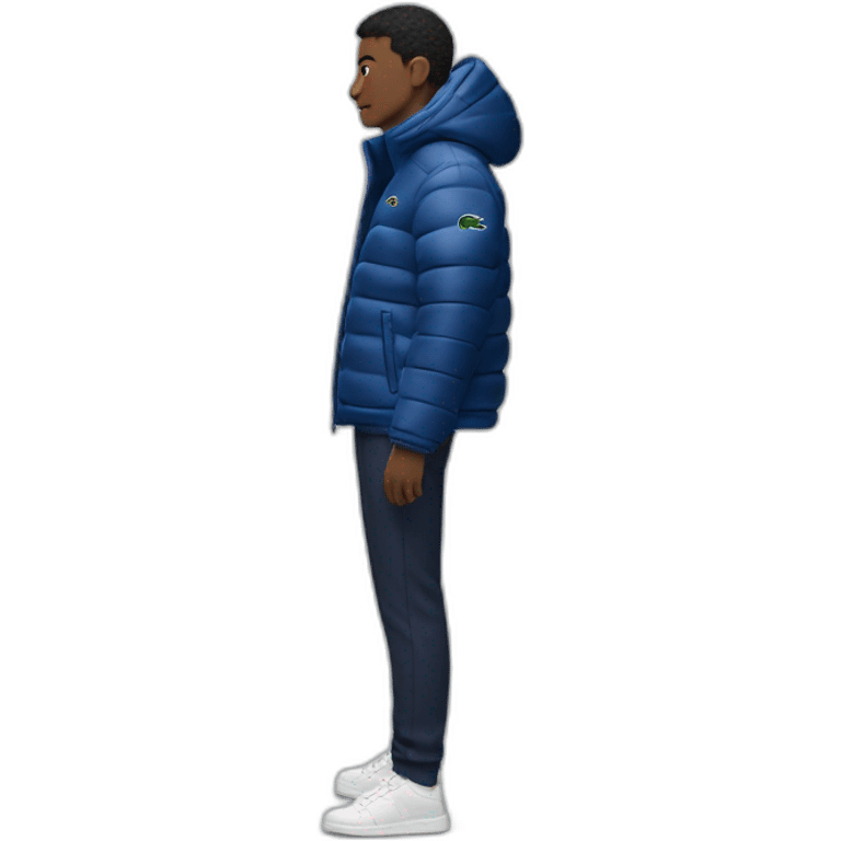 Guy using Lacoste puffer jacket emoji