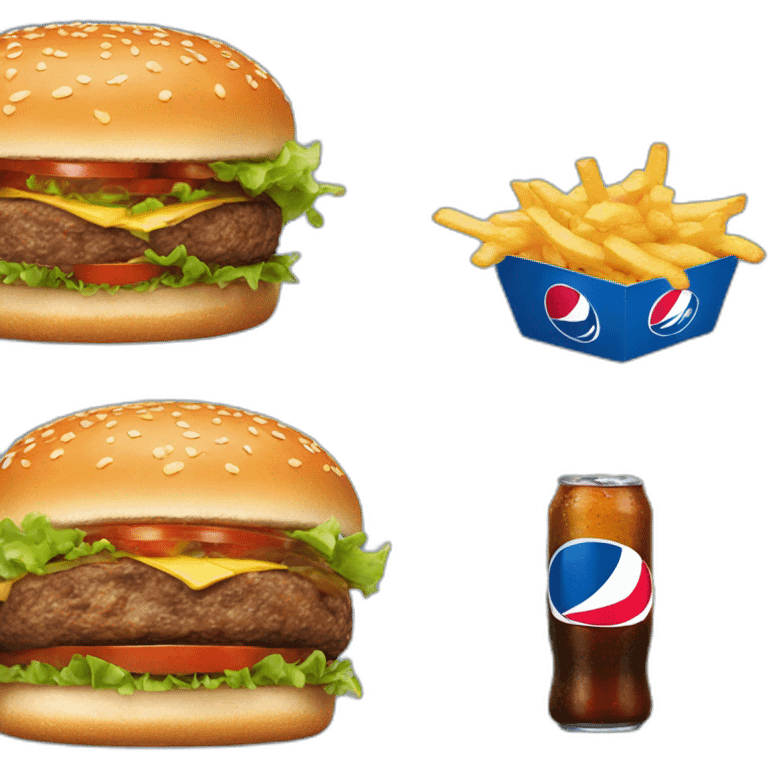 burger with pepsi emoji