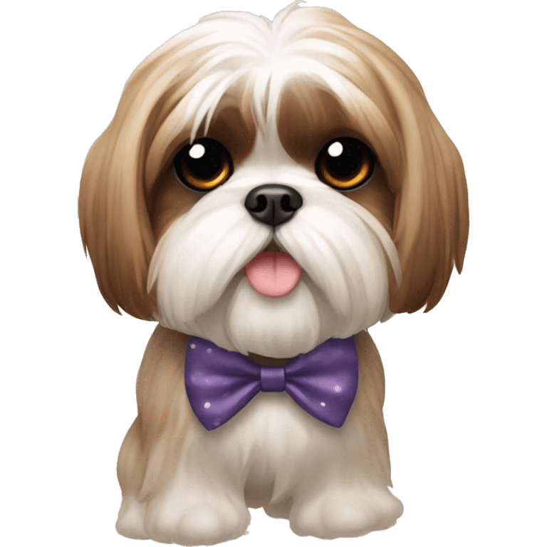 Shih Tzu with bow  emoji