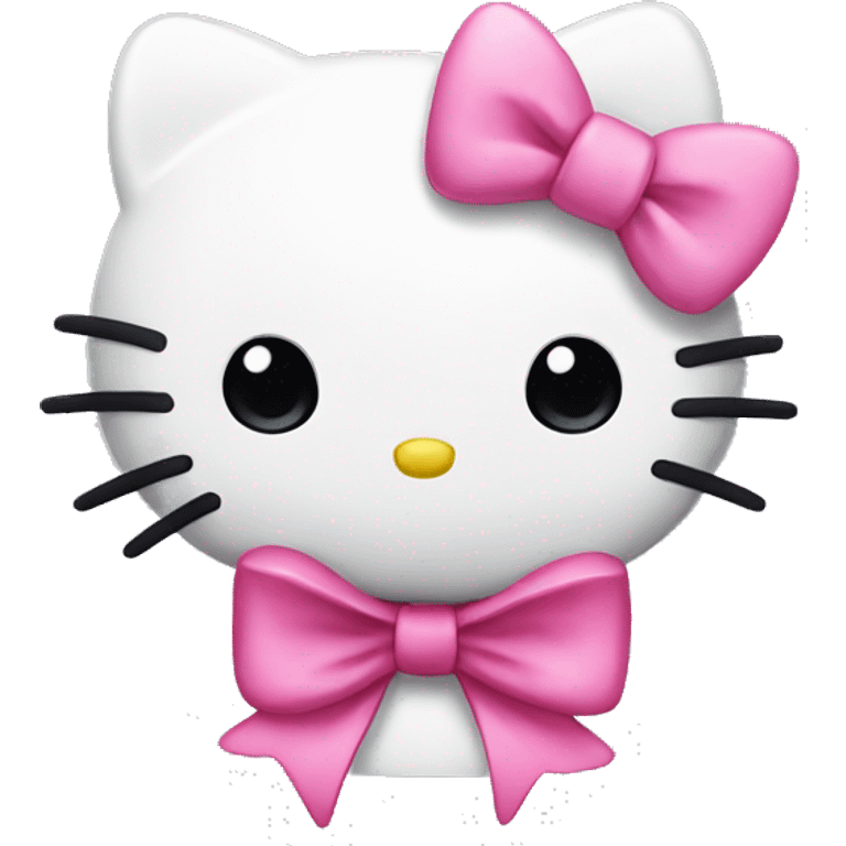 Hello kitty with a pink bow emoji