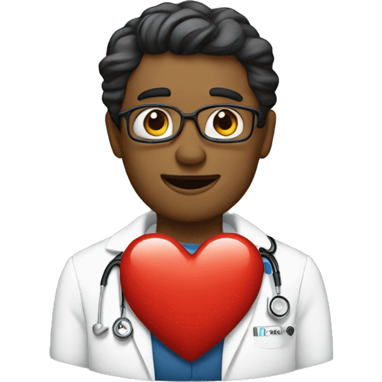 a doc with a big heart  emoji