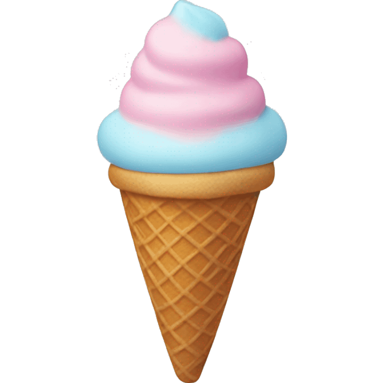 Ice cream cone pastel emoji