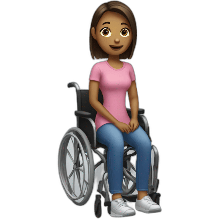 Girl without legs in a wheelchair emoji