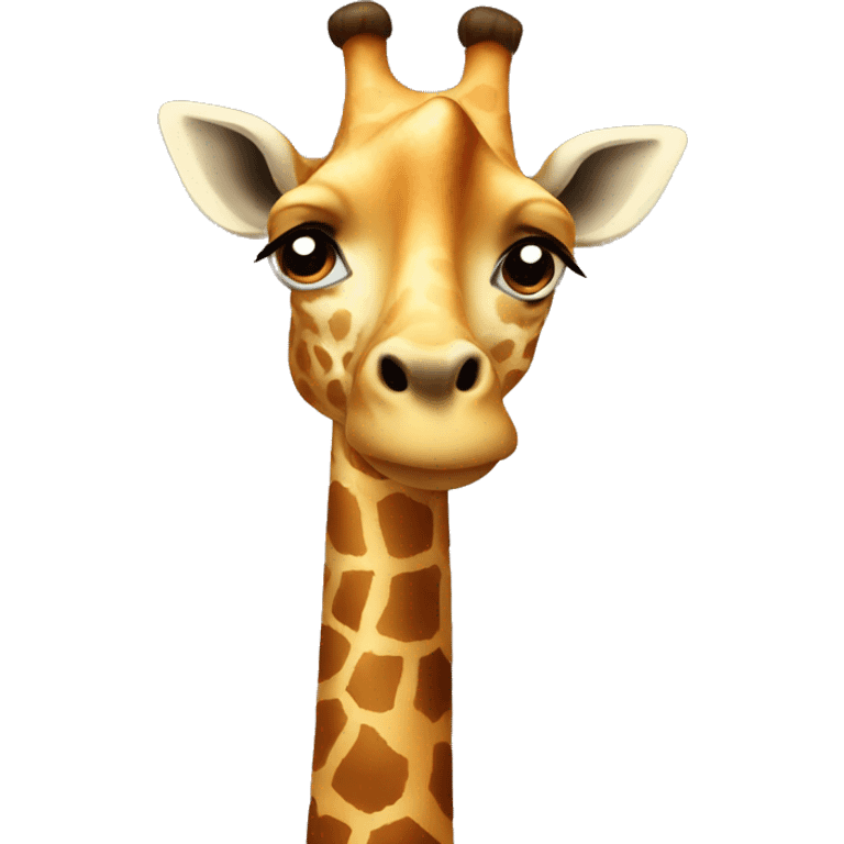 Giraffe acting like people  emoji