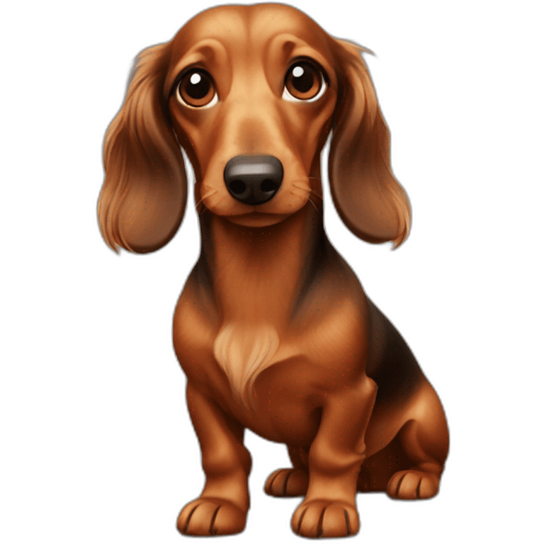 long haired dachshund   emoji