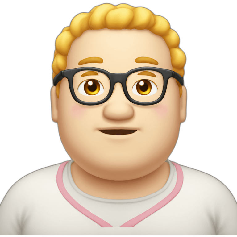 red-spectacles-fat-men-japanese-pinkhair emoji