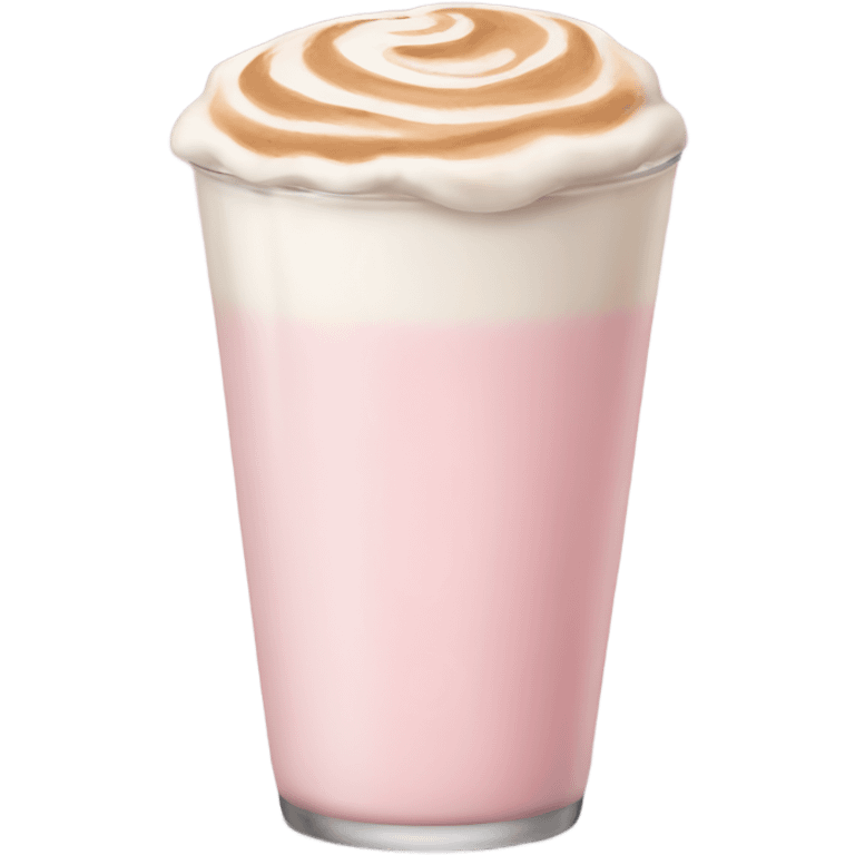 Light Pink latte classy in glass emoji