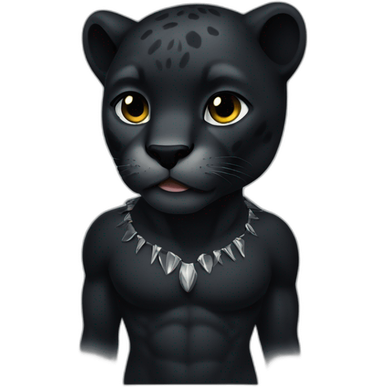 black full body Panther  emoji