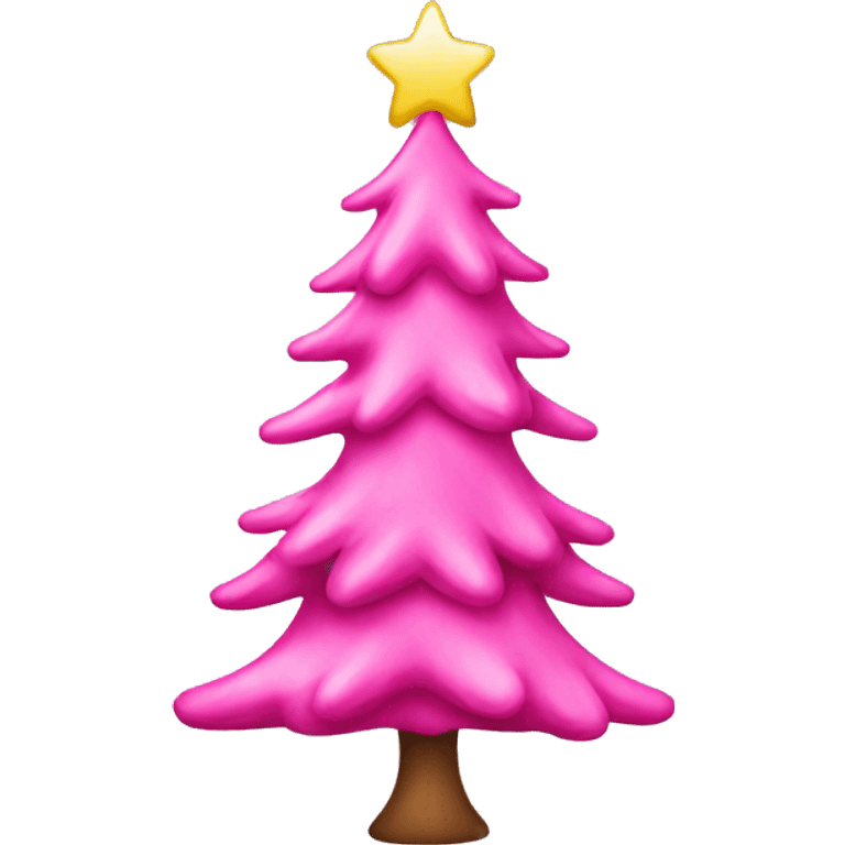 Pink Christmas tree  emoji