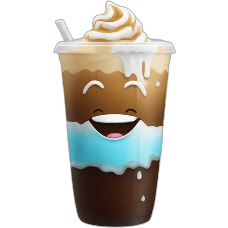 Cold coffee with ice  emoji