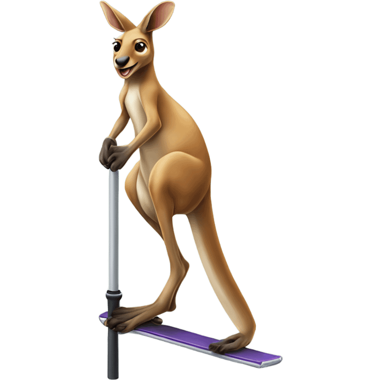 Kangaroo on a pogo stick emoji