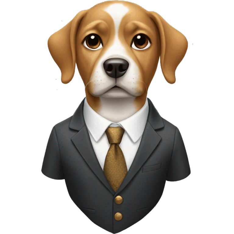 Dog wearing a suit emoji