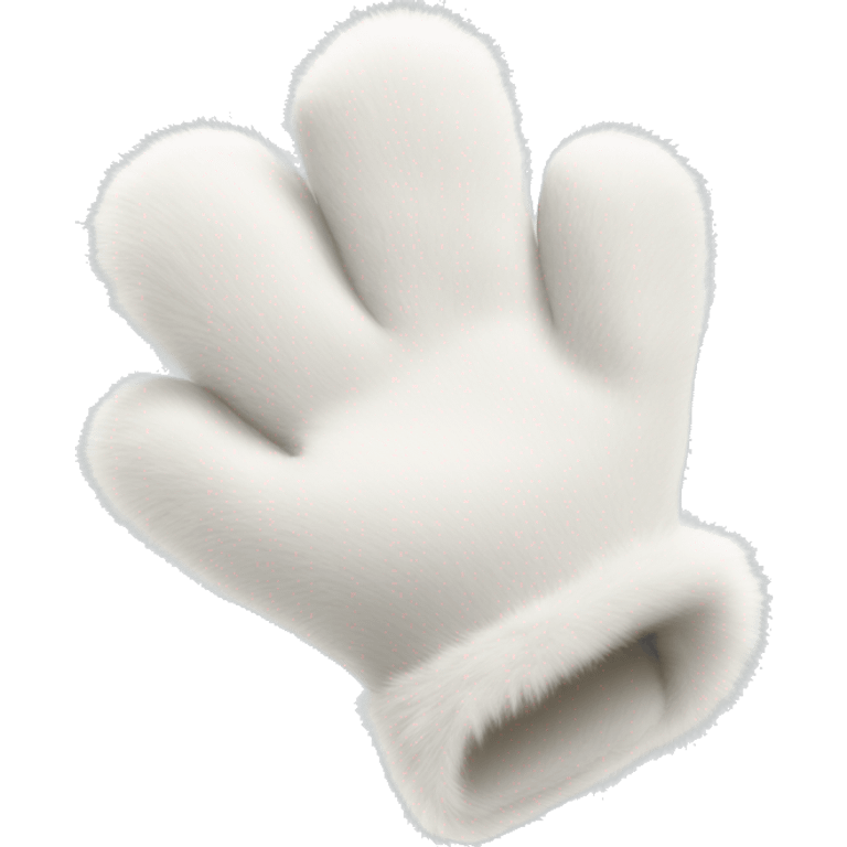 White gloves with fur emoji