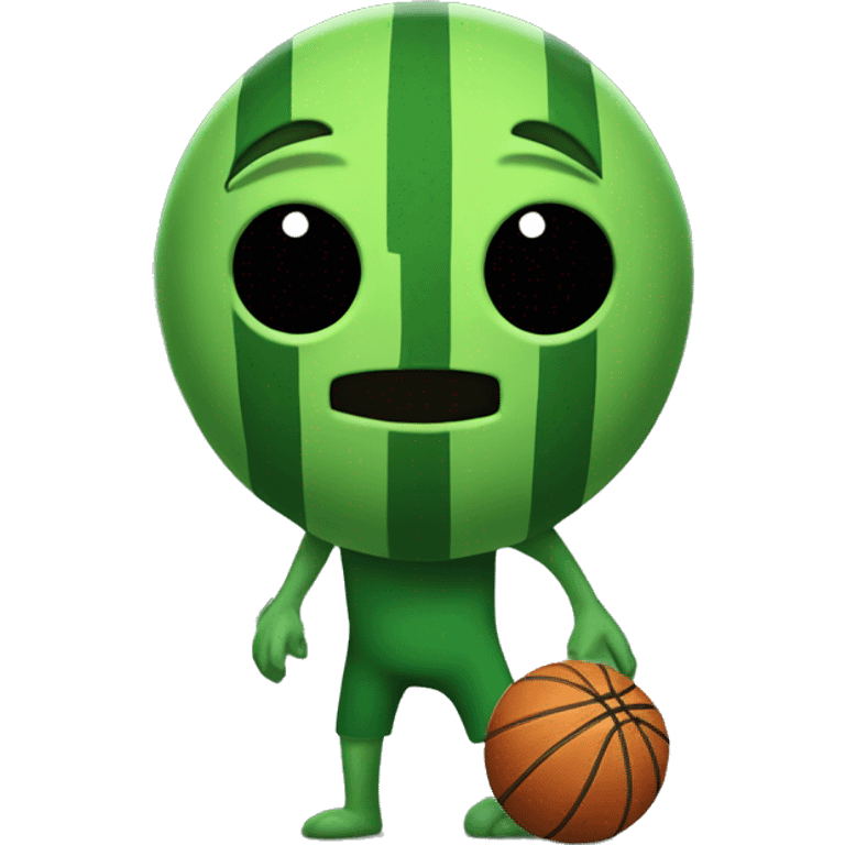 creeper with a basketball emoji